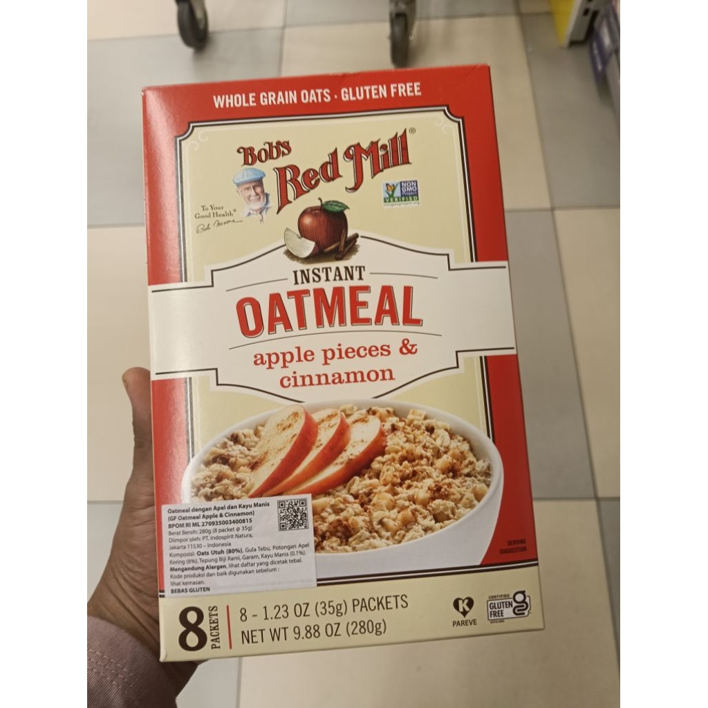 

bobs red mill instant oatmeal apple pieces & cinnamon 280gr
