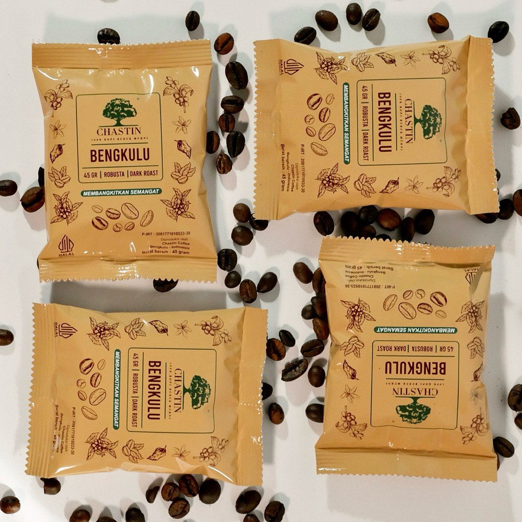 

Kopi Robusta Bubuk Bengkulu Chastin Coffee 45gr