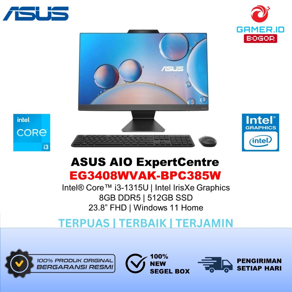 Asus ExpertCentre Aio EG3408WVAK i3-1315U 8Gb 512Ssd Win11 23.8Fhd TKDN