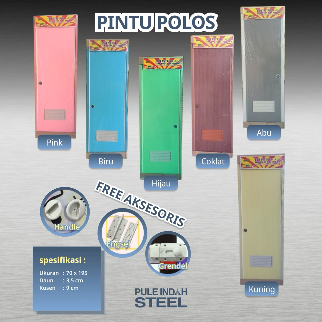 Pintu Kamar Mandi PVC Polos