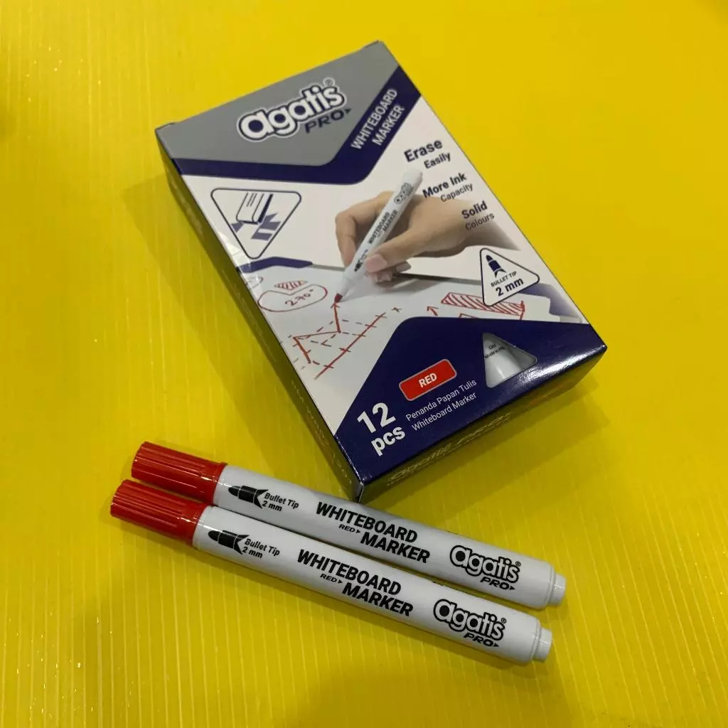 

Ecer Agatis Pro White Board Marker Black-Blue-Red