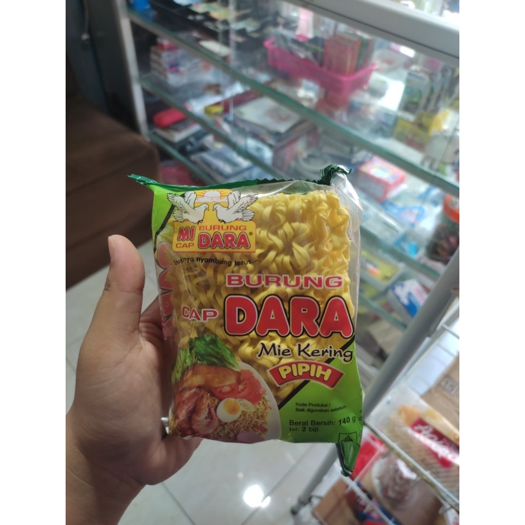 

Mie Kering Pipih Cap Burung Dara isi2