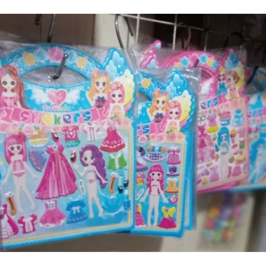 

5 Lembar Mainan Stiker Bp Dress Up Ukuran Sedang
