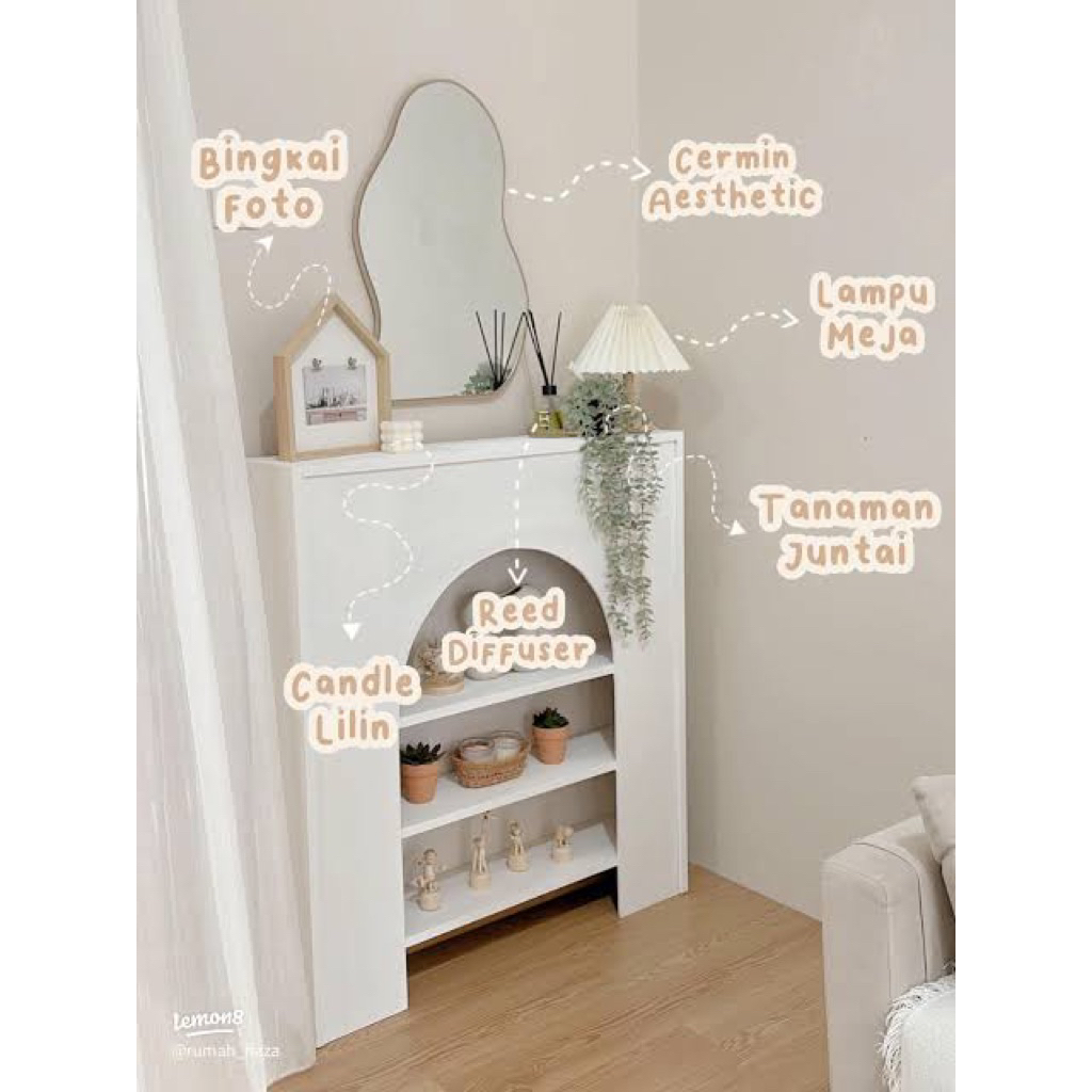 RAK PERAPIAN (BELUM DIRAKIT) Rak Perapian, Rak Korea, Rak Dekorasi, Rak Aesthetic, Rak Kayu, Rak