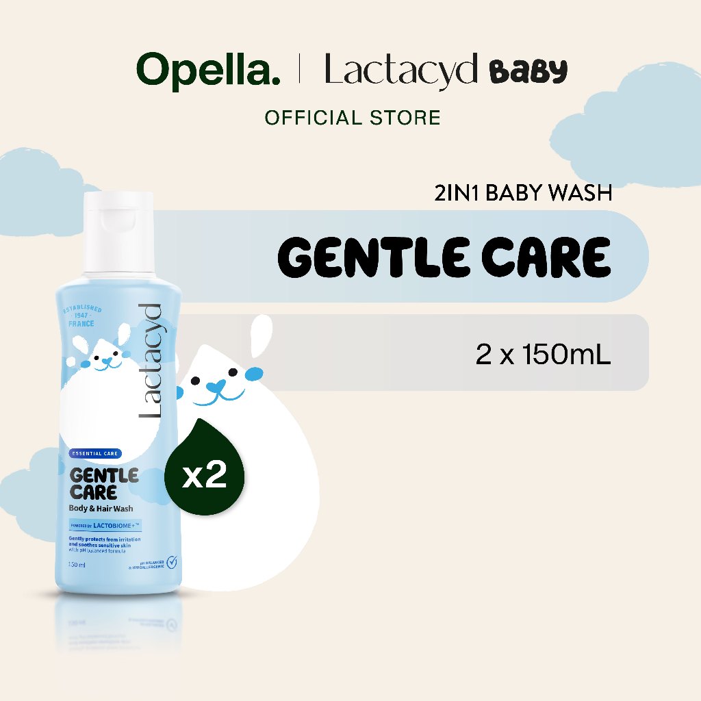 Lactacyd Baby Gentle Care 2in1 Body Wash and Hair Shampoo 2x150mL – Sabun & Sampo Bayi Melindungi da