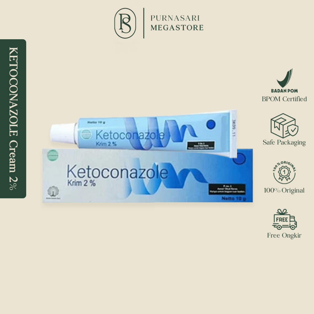 Ketoconazole Cream 2% 10gr Efektif Atasi Jamur Original | PURNASARI
