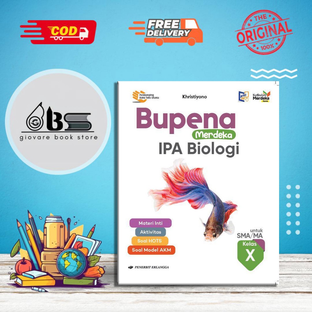 BUKU BUPENA MERDEKA IPA BIOLOGI KELAS 10 ERLANGGA KURIKULUM MERDEKA ORIGINAL | BUPENA IPA BIOLOGI KE