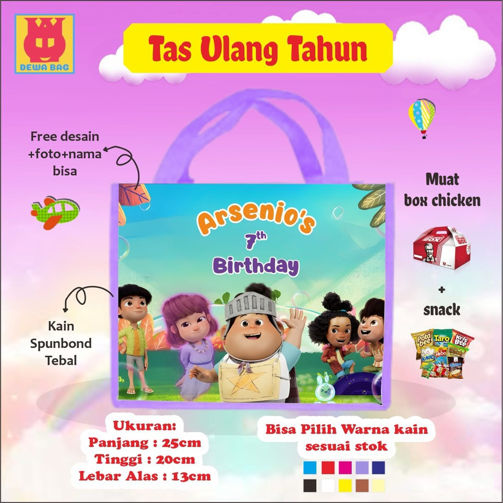 

Tas ultah custom jumbo/ tas jumbo Minimal order 20pcs