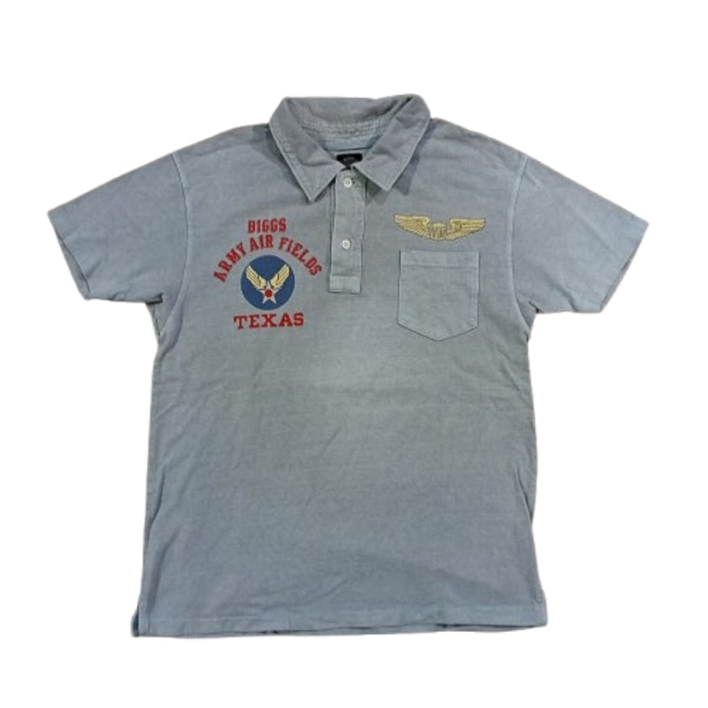 Vintage Poloshirt / Kaos Kerash Toys Mccoy Biggs Army Air Fields Japan Men Women Preloved