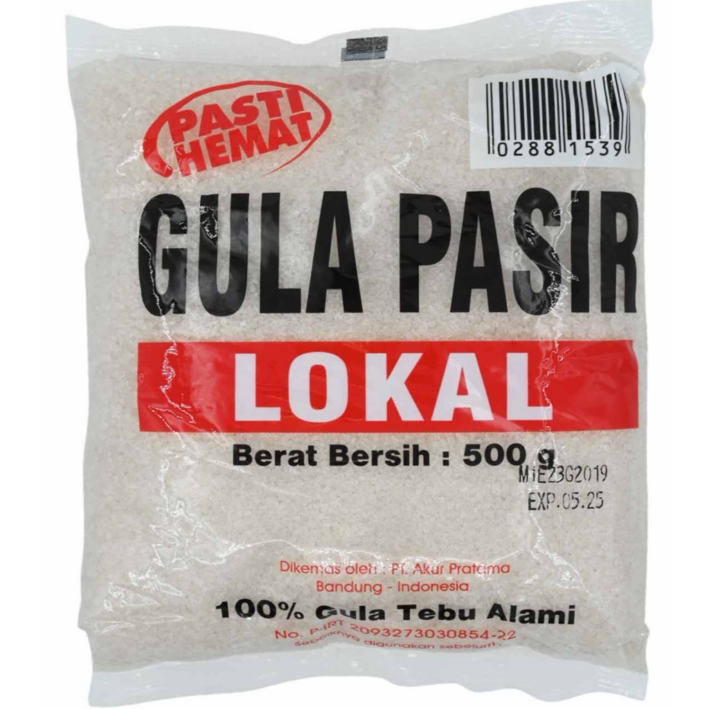 

Pasti Hemat Gula Lokal 500 G / Gula 500 Gram