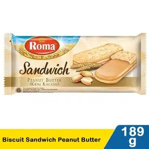 

Roma Biscuit Sandwich Peanut Butter 189G ( BELI BANYAK LEBH MURAH )