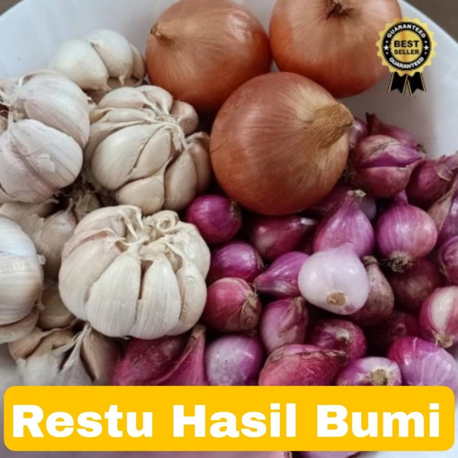 

Paket Hemat Ekonomis Bawang Merah Bawang Putih Bawang Bombay 1Kg Fresh