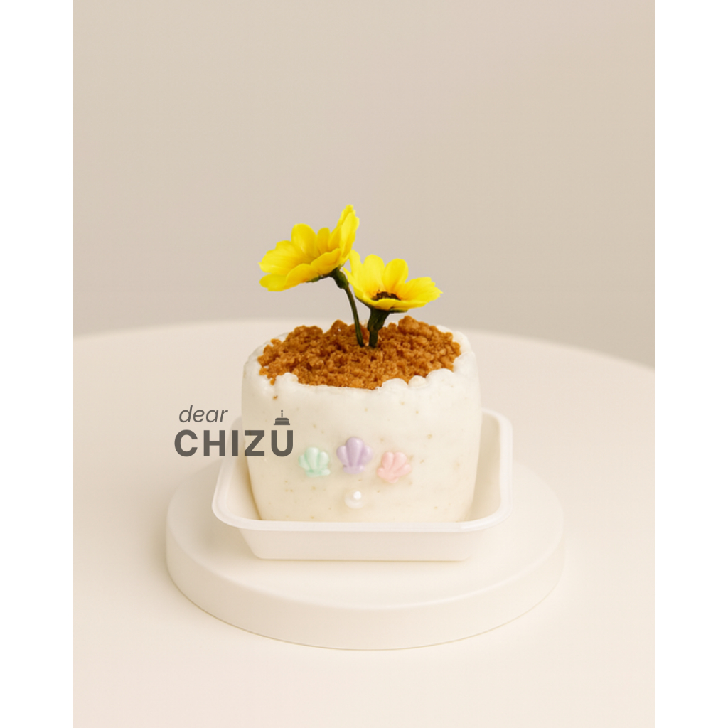 

DEAR CHIZU CHIFON MINI FLOWER POT CAKE KADO GIFT BIRTHDAY INSTAN SURABAYA