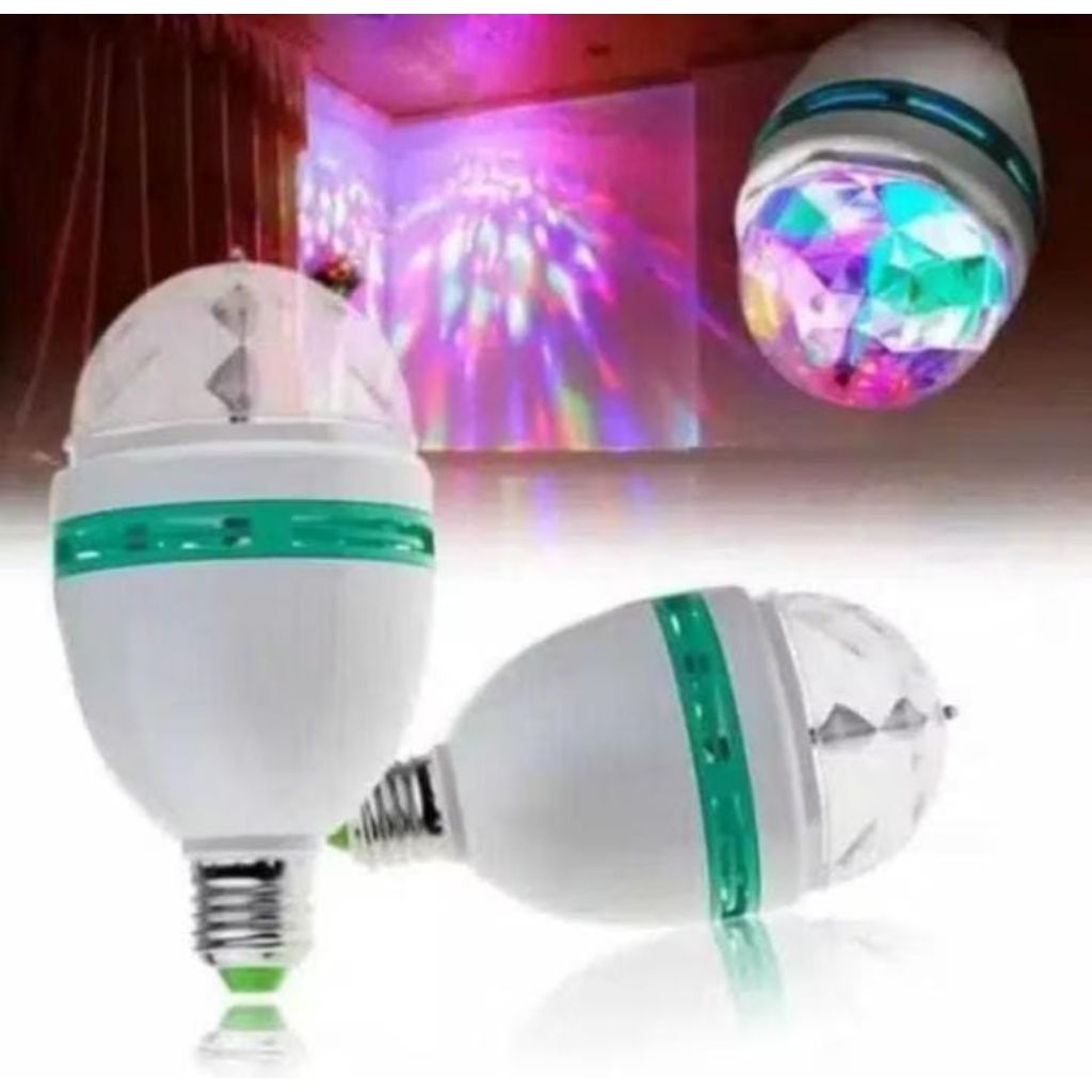 LAMPU DISCO PUTAR / LAMPU DISCO WARNA WARNI BERPUTAR / LAMPU DISCO LED