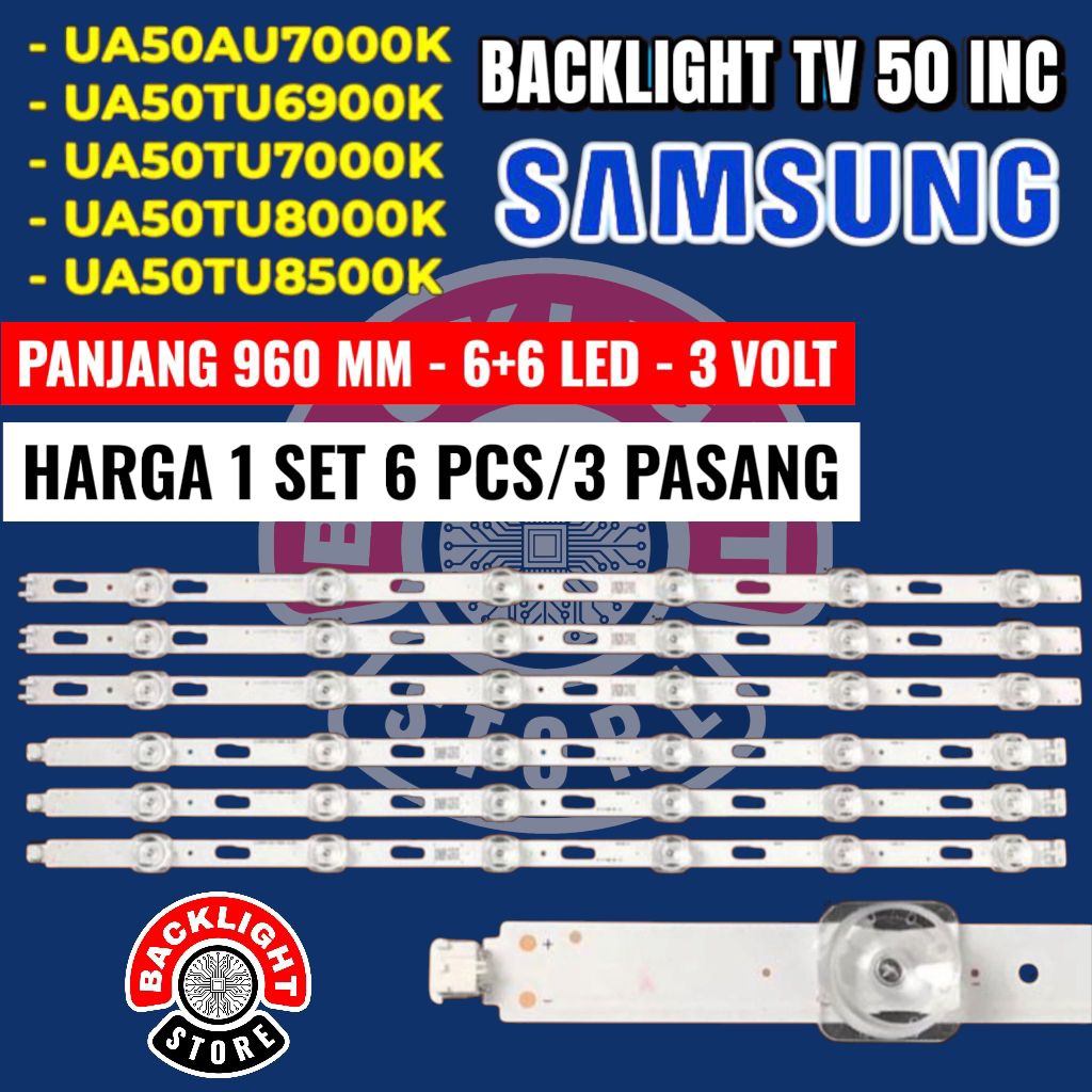 Backlight Tv Led SAMSUNG 50 inc UA50AU7000K UA50TU6900K UA50TU7000K UA50TU8000 UA50TU8500K