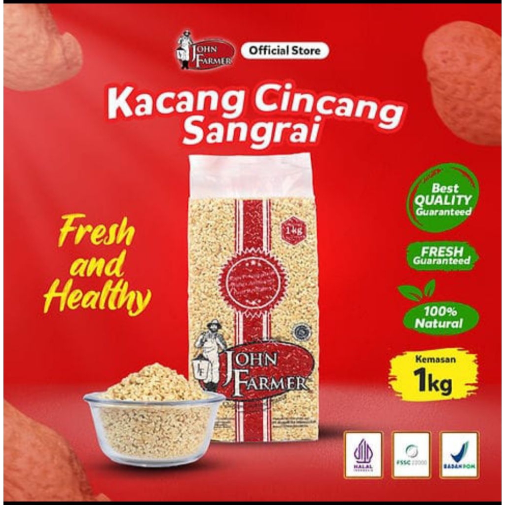 

kacang sangrai cincang chopped roasted peanut JOHN FARMER 1 KG