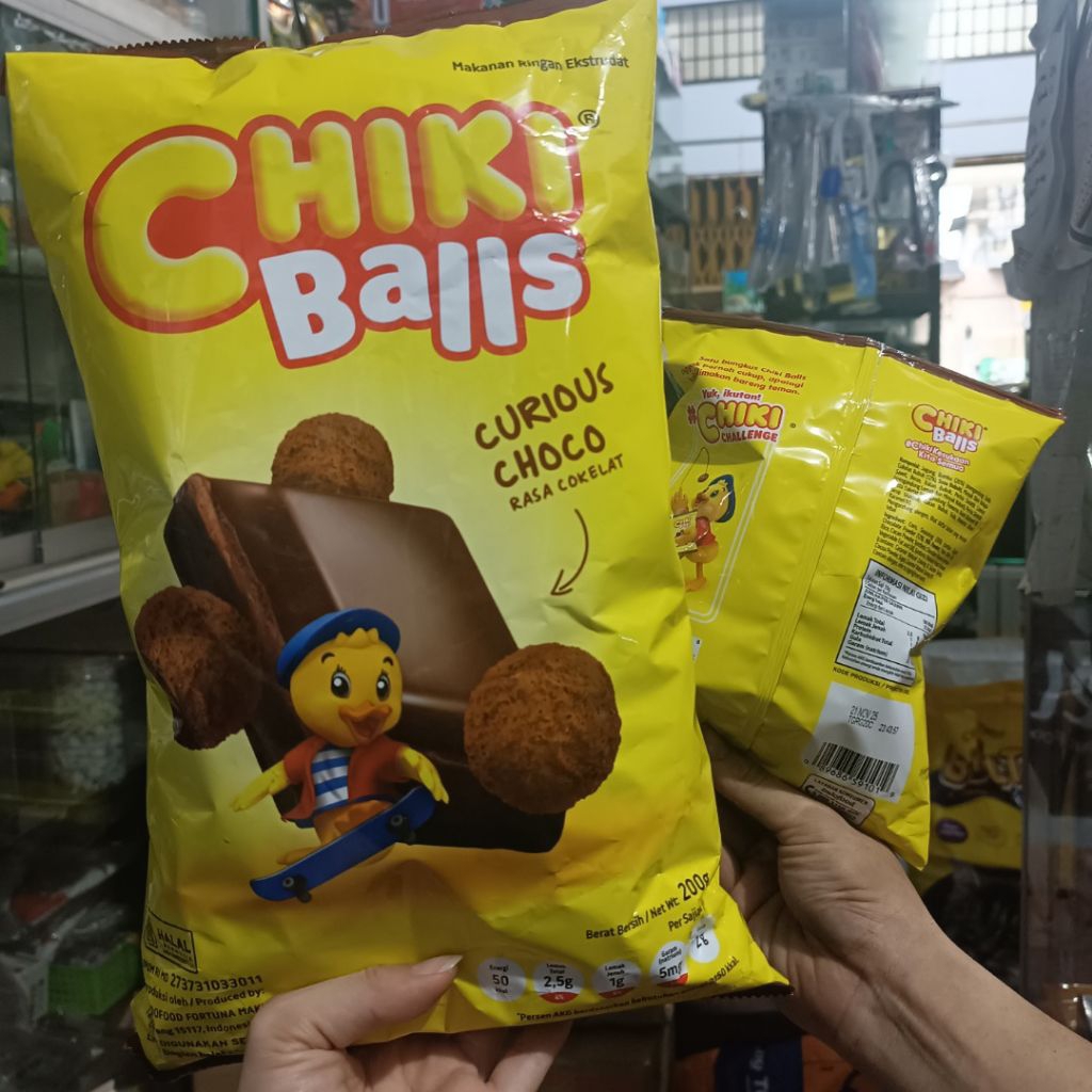 PROMO CHIKI BALLS SNACK JUMBO PARTY SIZE 200GRAM Makanan Ringan Rasa Keju Coklat Ayam Cheese Chocola