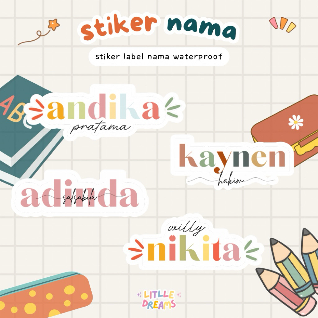 

Sticker Nama Custom| Sticker Label Nama | Sticker Anti Air | Sticker Sekolah School KidsSeries | Sticker Peralaan Sekolah