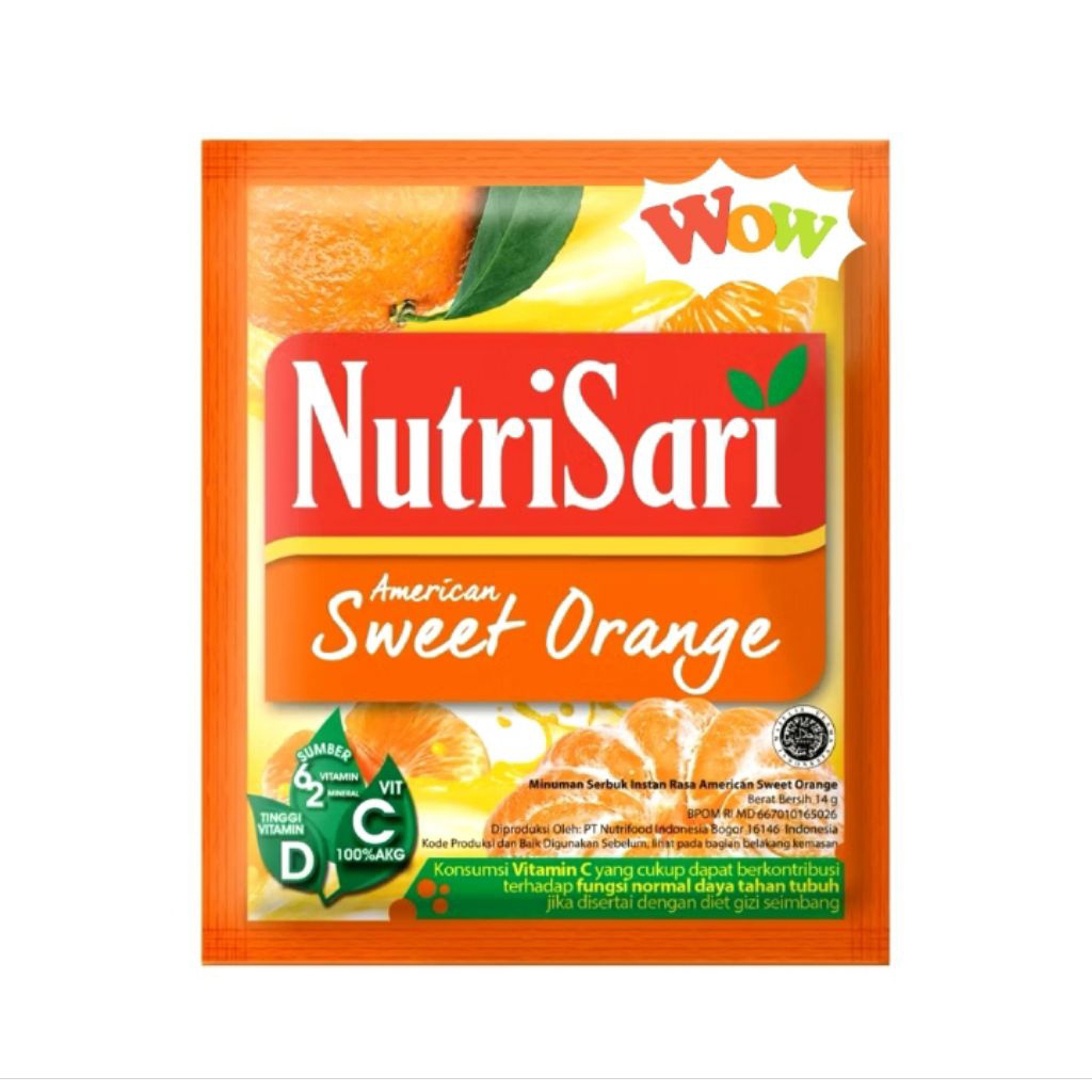 

NUTRISARI RASA SWEET ORANGE 1RENCENG 10 SACHET