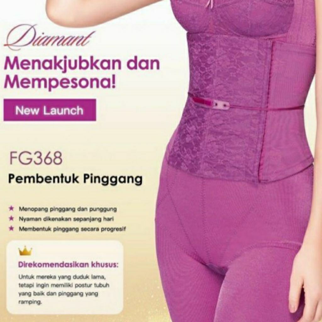 EASECOX Amylinear Diamant Waist Shaper Tourmaline FG368 Ungu