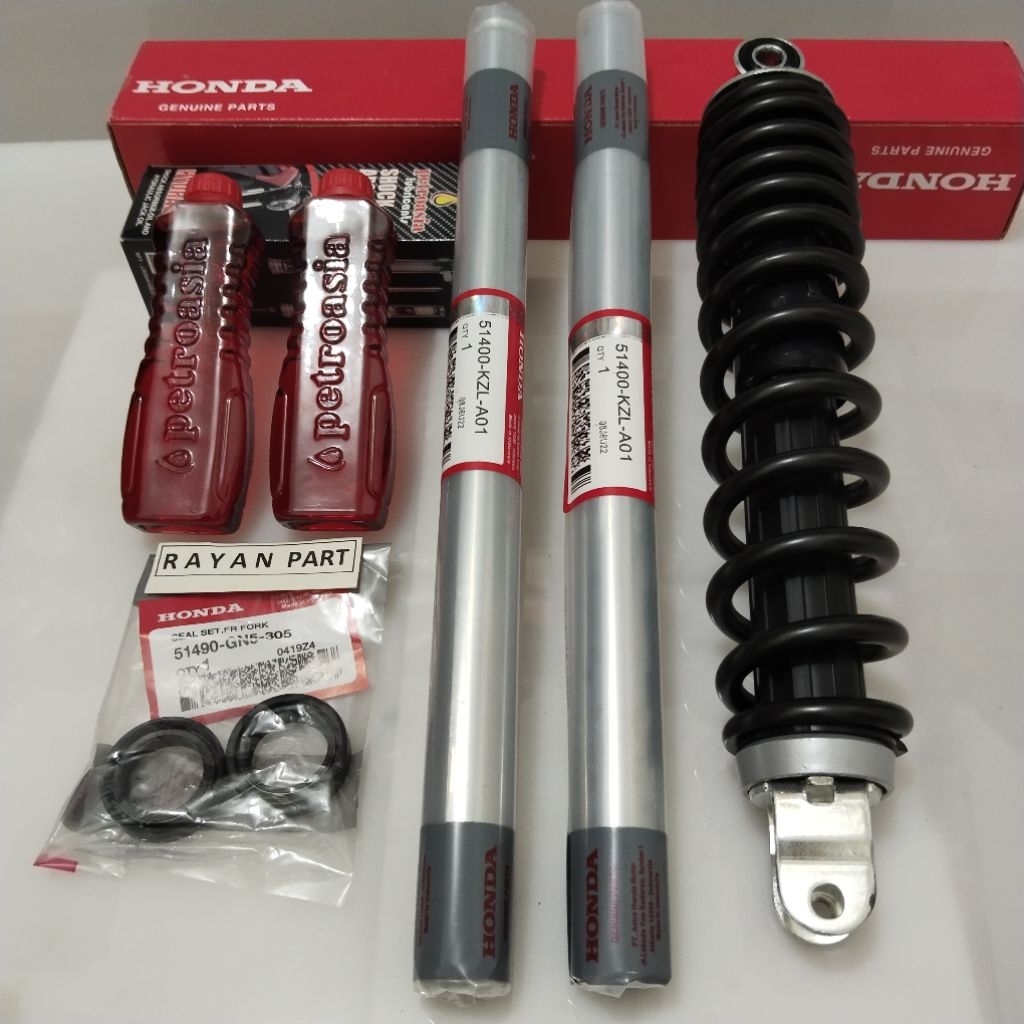 shock depan + belakang Honda Beat Fi Esp Scoopy Fi Esp PGM-FI sok+sil+oli 2pcs original