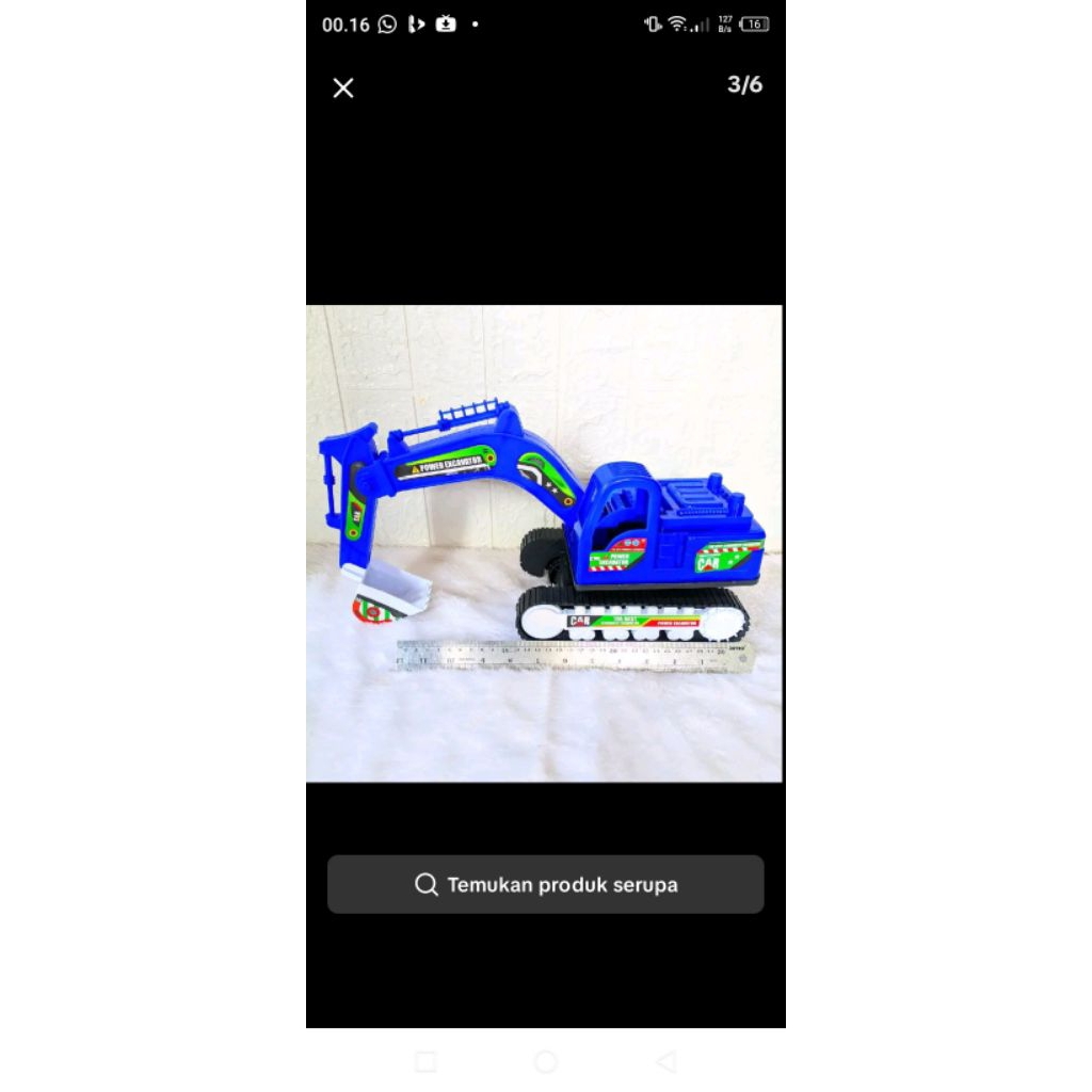 mainan exavator fp 710 kemasan kantongan