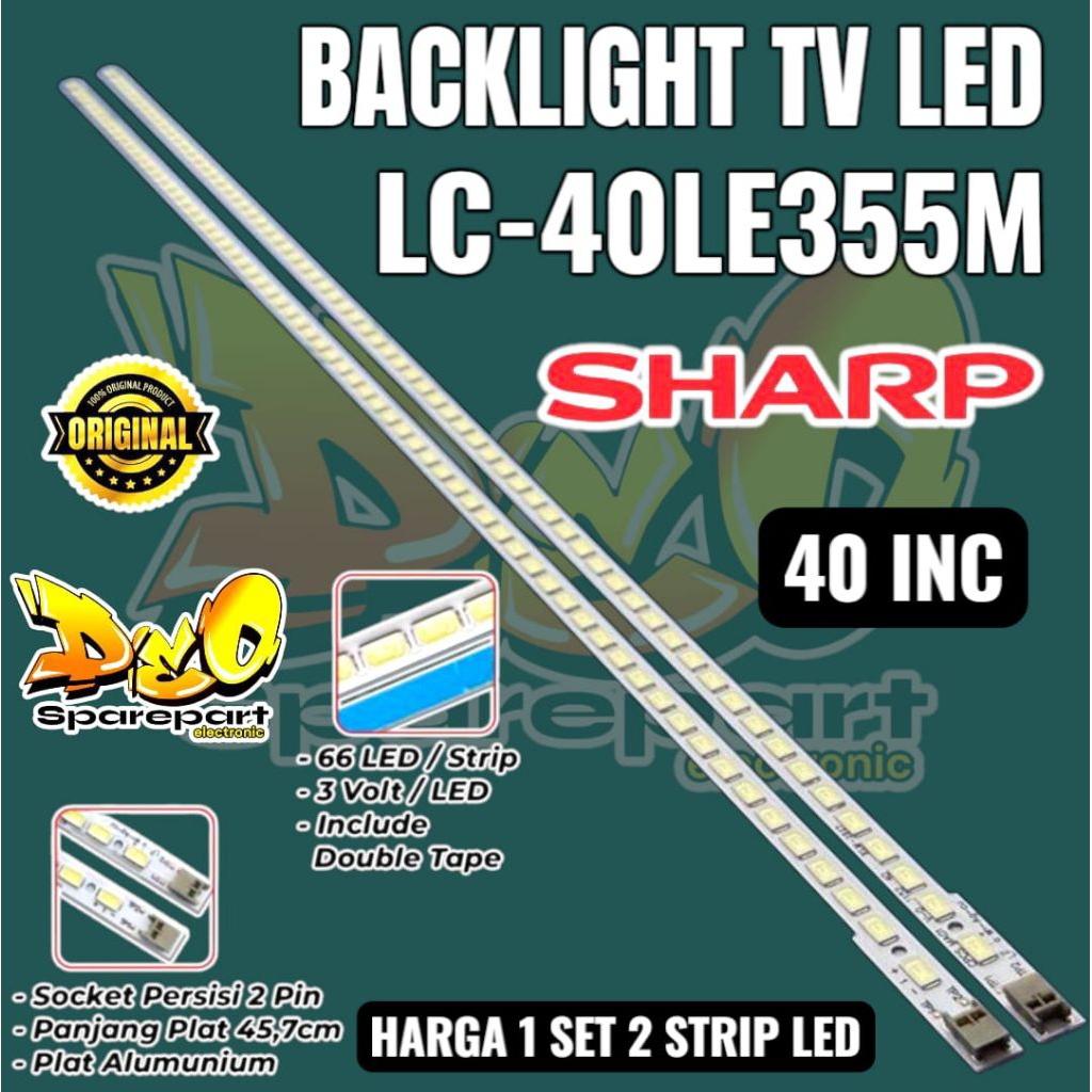 BACKLIGHT TV SHARP 40 INC LC40LE355M LAMPU BACKLIGHT TV SHARP 40LE355M LC 40LE