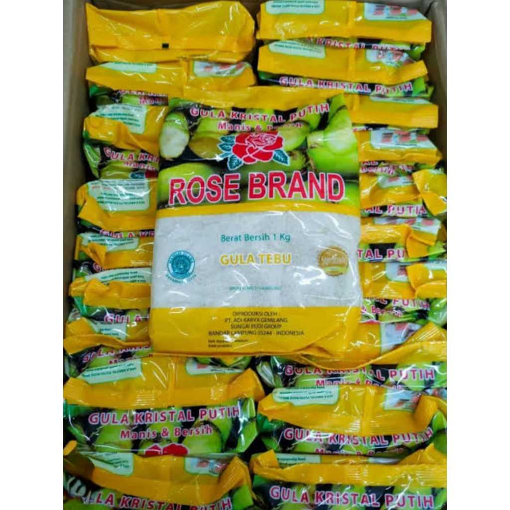 

GULA PASIR ROSEBRAND KUNING KEMASAN 1kg isi 20 (LANGSUNG KIRIM)