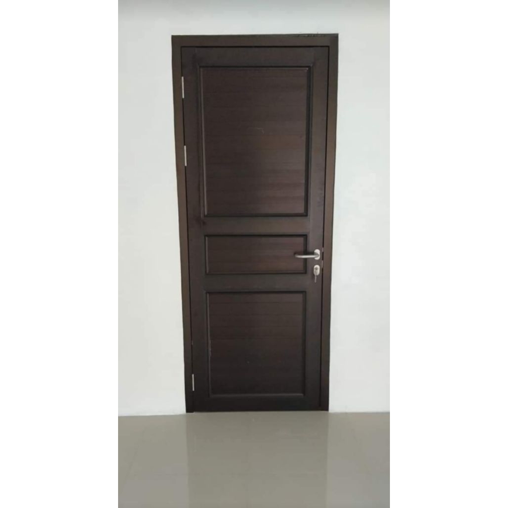 pintu almunium rumah bahan panel dobel