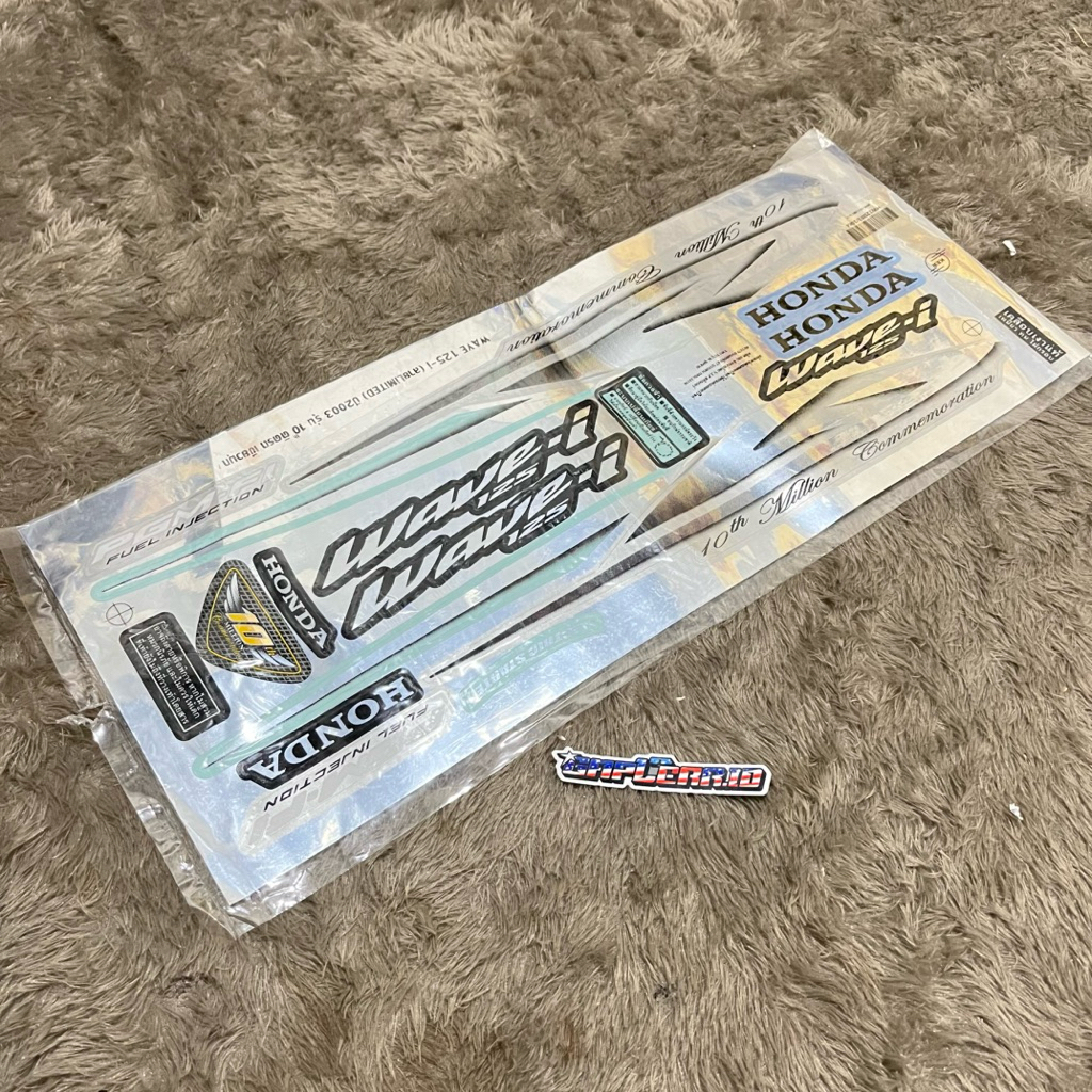 Striping Wave 125 i Bagol Hijau Silver Aniv 10th Kodak Paper Thailand