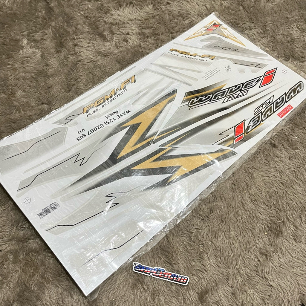 Striping Wave 125 i Supra 125 Konsep Putih Kodak Paper Thailand Original