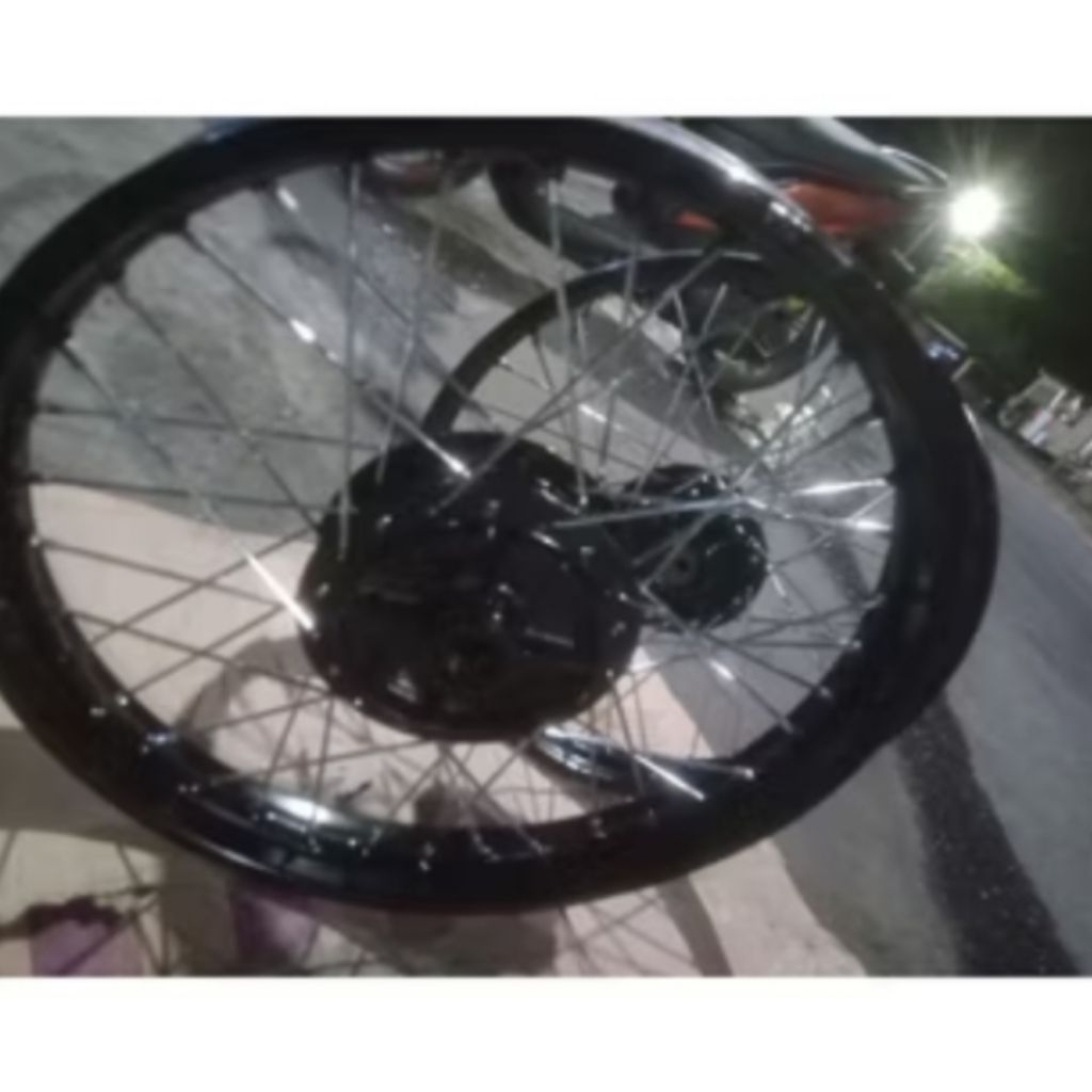 velg jari-jari Black Ring'17 Suzuki Satria Fu PNP Shogun 125 Dobel cakram Dll { second berkualitas }