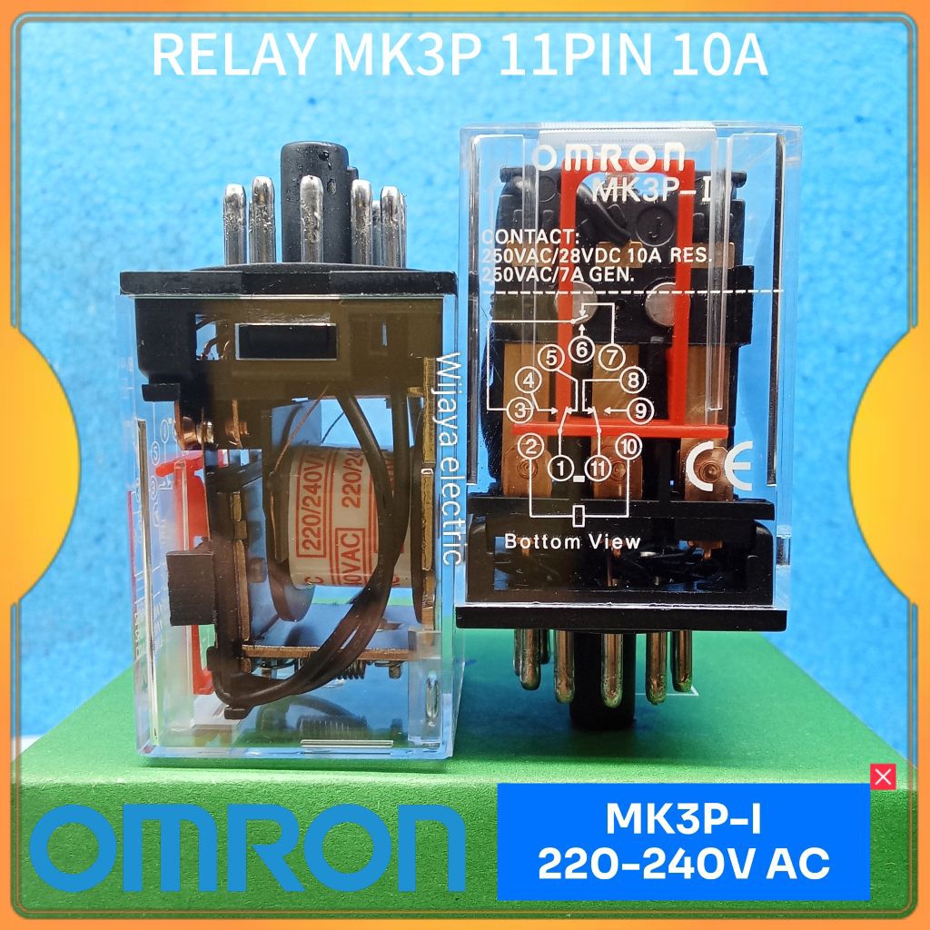 Relay Omron mk3 mk3p mk3p-i 220vac 11kaki 10a