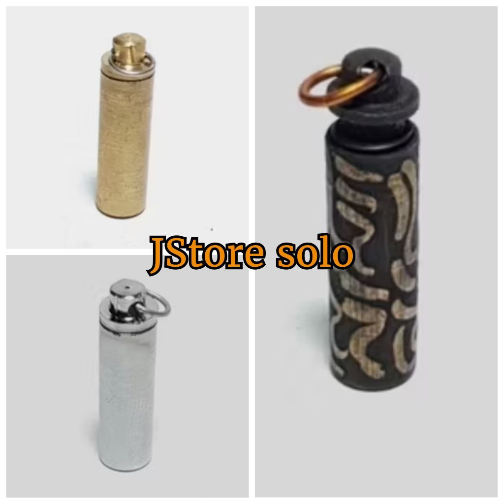 Liontin tabung kuningan Liontin kalung