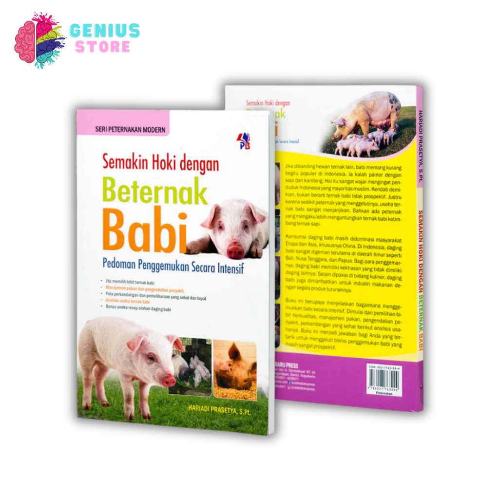 Buku Semakin Hoki dengan Beternak Babi Penulis HARIADI PRASETYA, S.Pt. Buku Peternakan