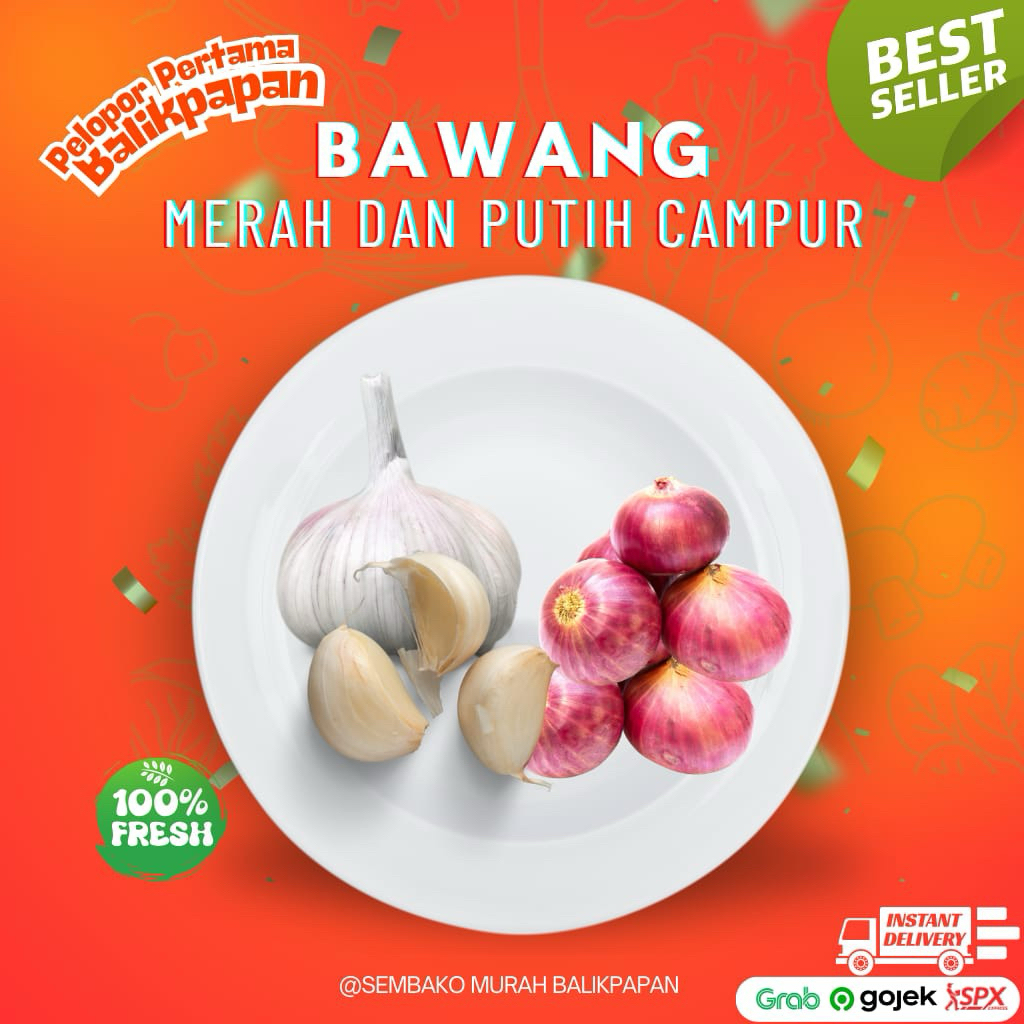 

bawang merah dan putih campur 250 gr