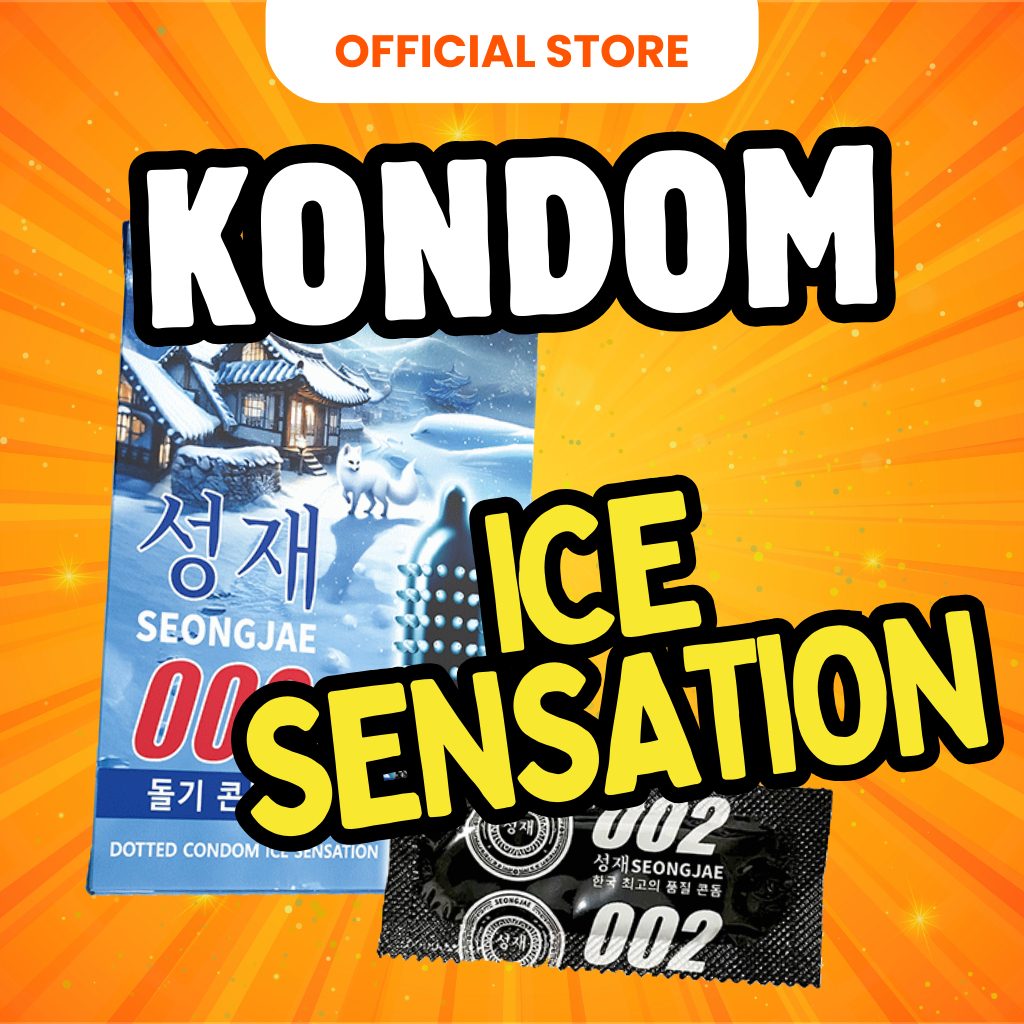Seongjae Kondom Bergerigi Tebal Sensasi Ice - Varian Eceran 1pcs (1 Saset)