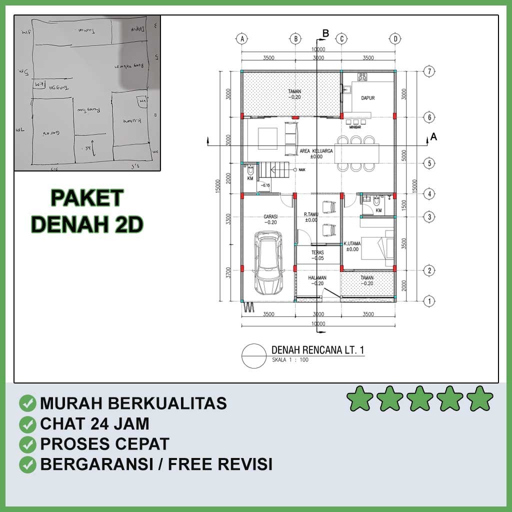 Jasa Gambar Denah Bangunan 2D Site Layout Desain Arsitek Gambar Rumah Toko Apotek Klinik Gedung Masj