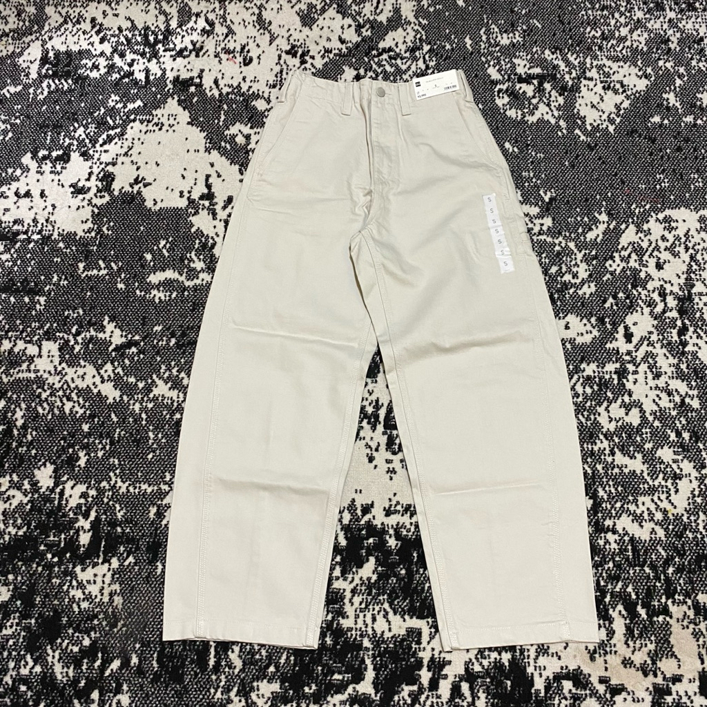 GU BARREL LEG JEANS BONE WHITE