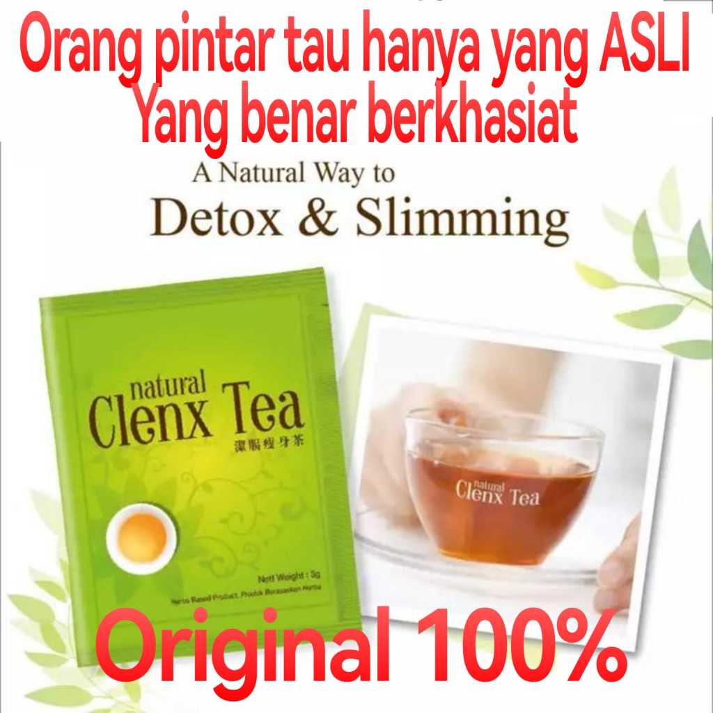 

Teh pelangsing alami clenx tea Original alami teh diet slimming pelangsing box sachets detox sachet Pack