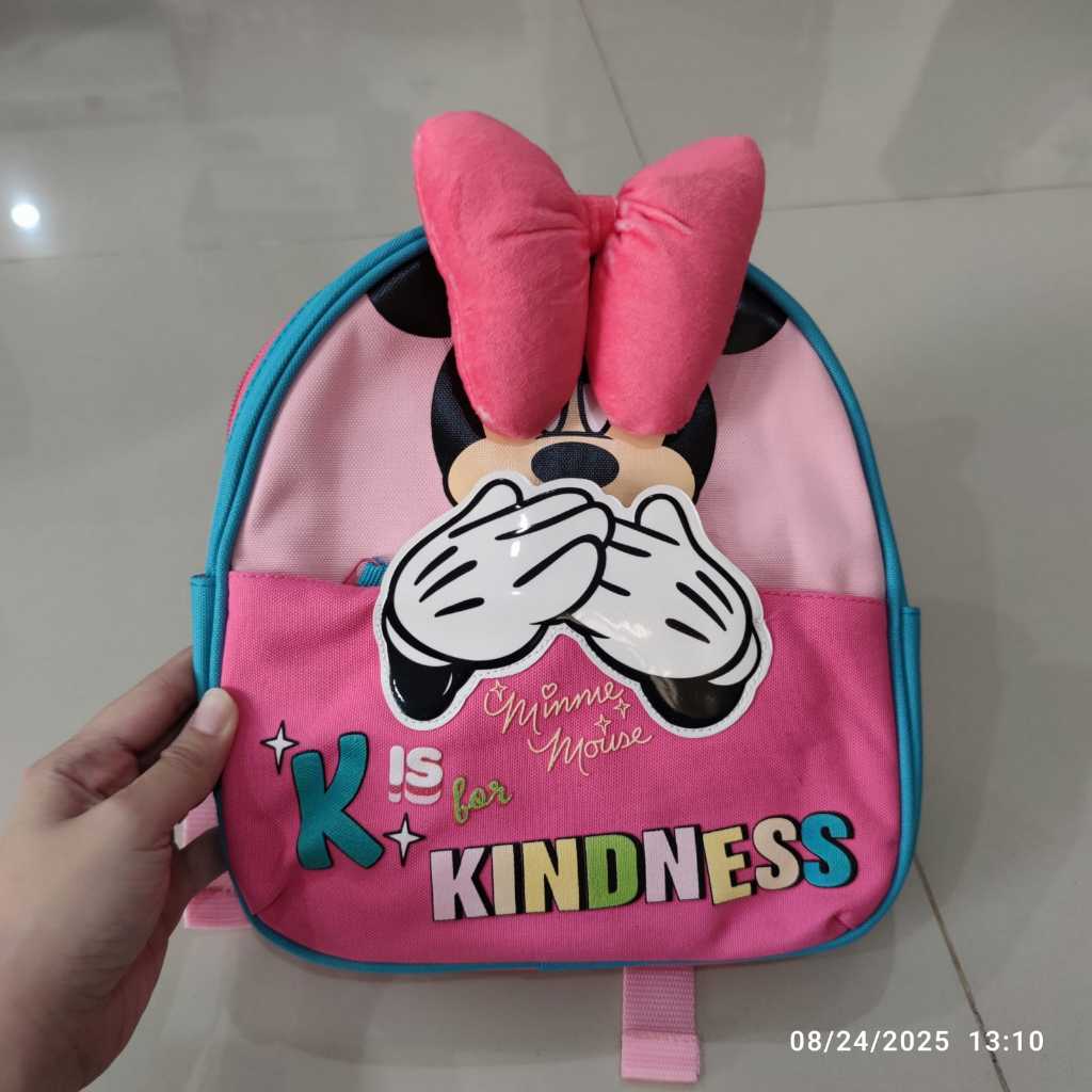 Tas Ransel Minnie Mouse Disney Lisenced Original Backpack Anak Paud TK SD