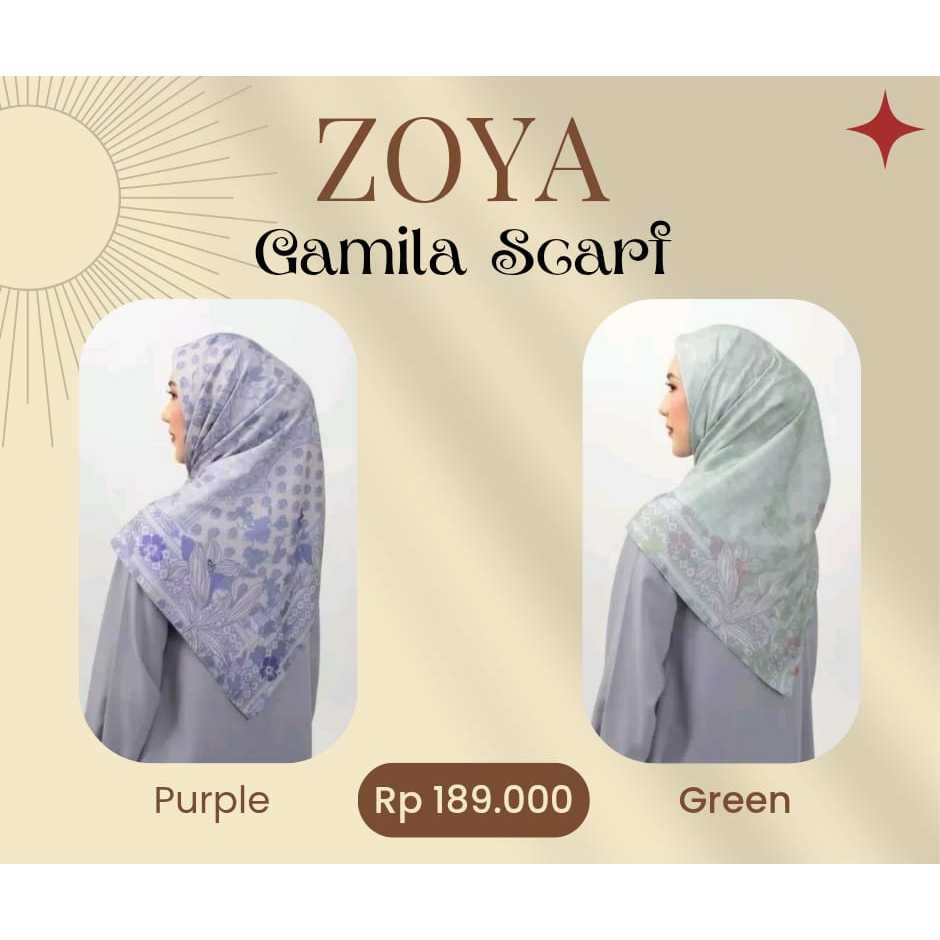 Gamlia Scarf Zoya Kerudung Segi Empat Motif