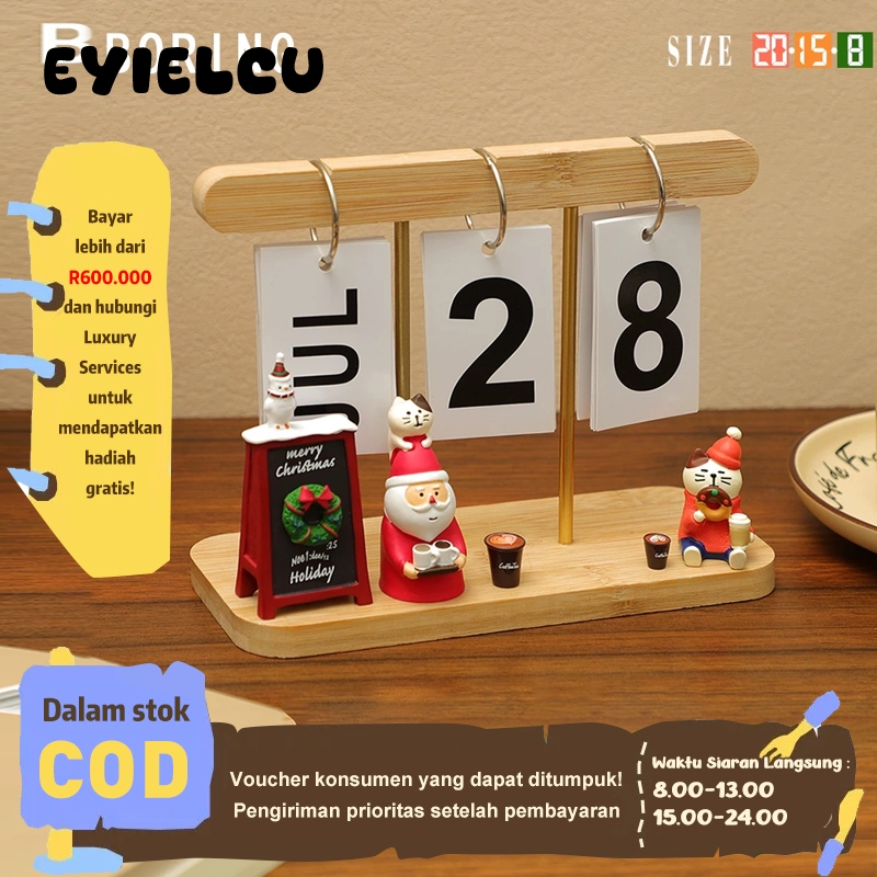 

Eyre Kalender Kayu Flip Halaman 2025 - Gaya Skandinavia Minimalis, Dekorasi Meja Kerja yang Indah