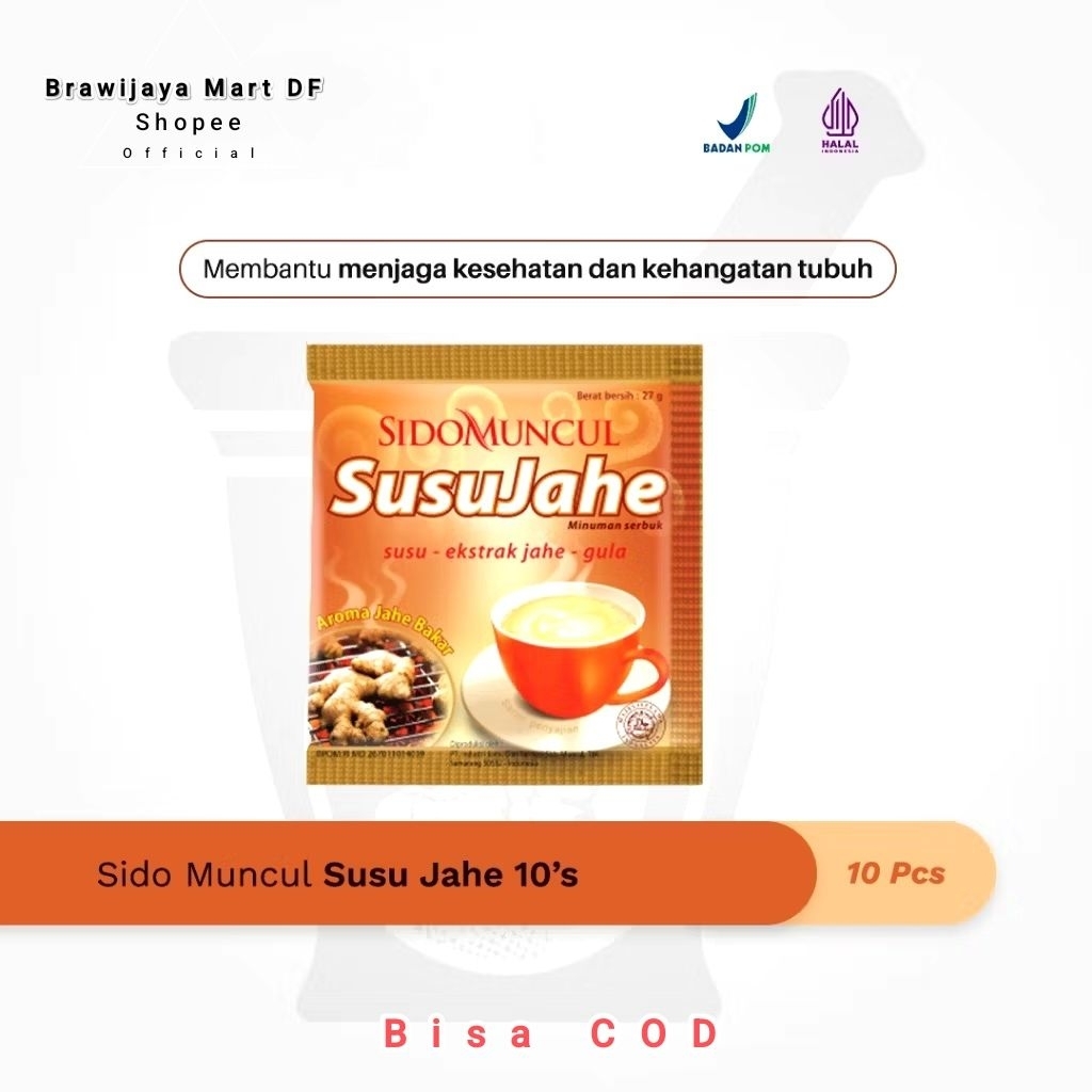 

Susu Jahe Sidomuncul 10 Sachet ( 1 Renteng ) Menghangatkan Badan