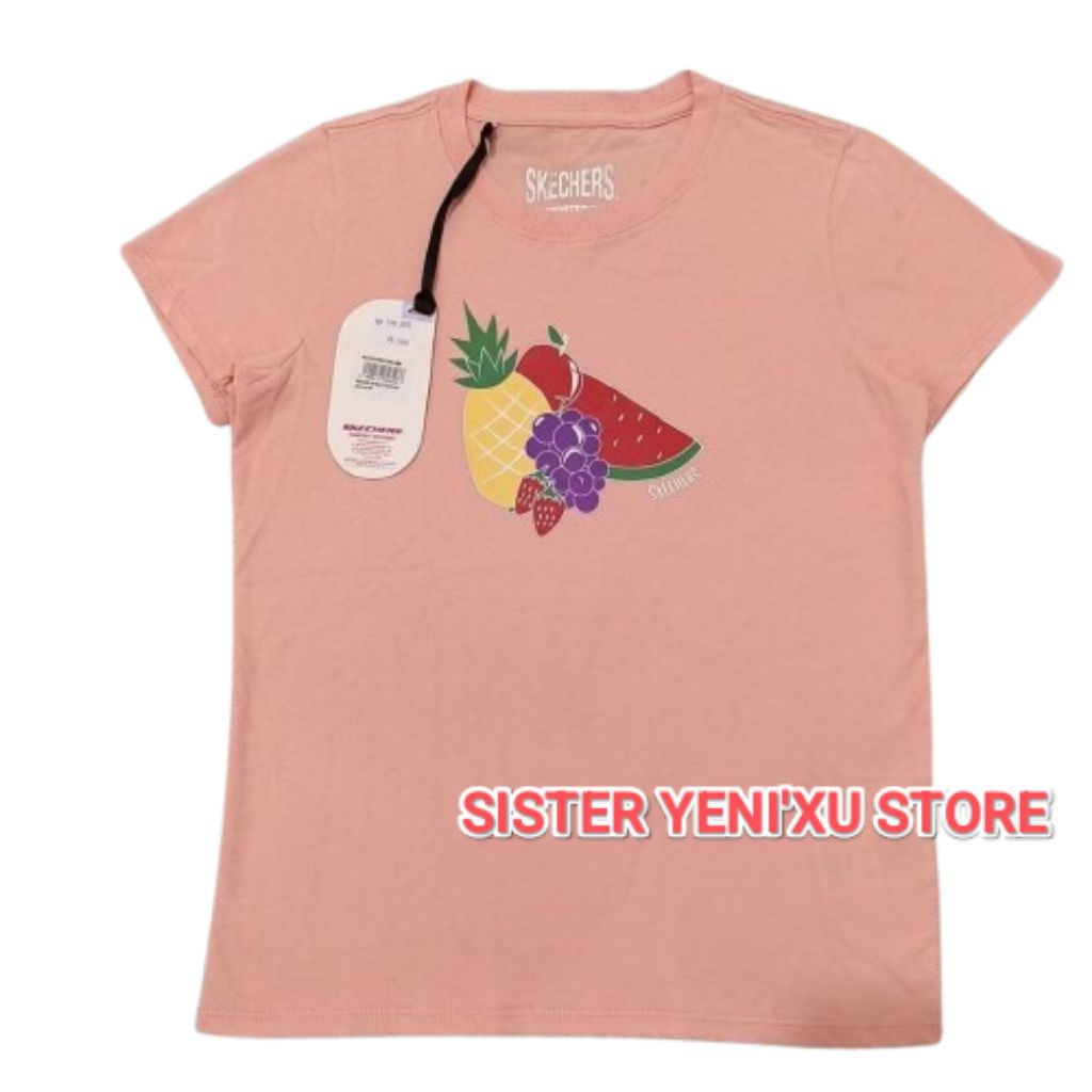 Kaos Anak Skechers Fruit Girls T-Shirt PINK (Size M,L,XL) ORIGINAL STORE 100%