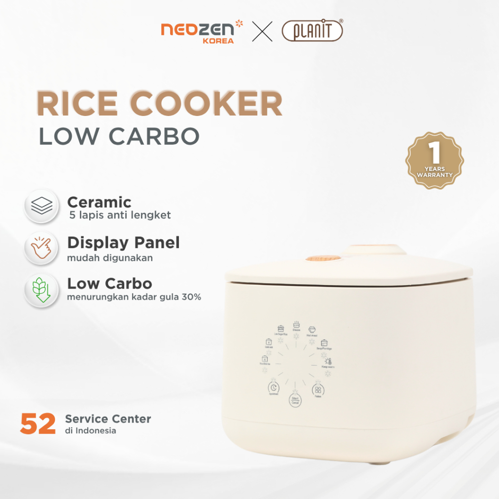 NEOZEN x PLANIT LOW CARBO RICE COOKER MULTIFUNGSI  - MULTI COOKER LOW WATT - SLOW COOKER 7 IN 1