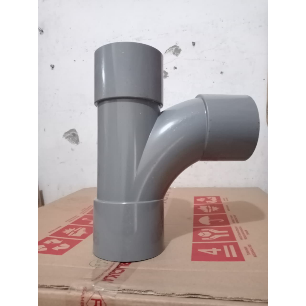 Large Radius Tee PVC 3" AW Rucika / Tee Way PVC 3 inch AW Rucika / Tee 90 PVC 3 inch AW Rucika