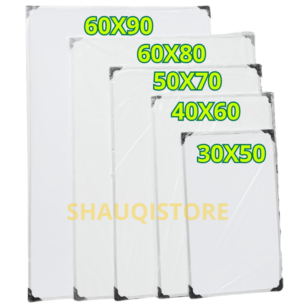 

Papan Tulis Spidol dan Kapur Whiteboard / Blackboard Ukuran 50X70, 60X80, 30X50, 40X60 CM BACA DESKRIPSI!!