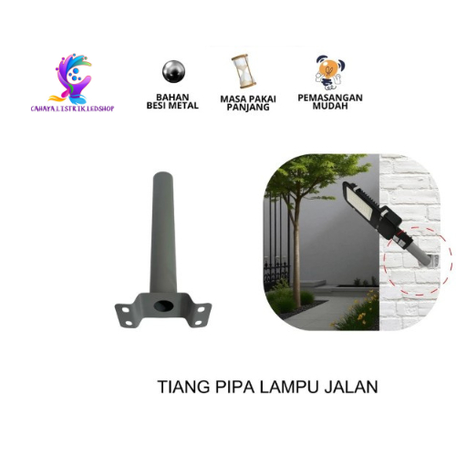 TIANG BRACKET LAMPU PJU LED / BRACKET TIANG LAMPU JALAN