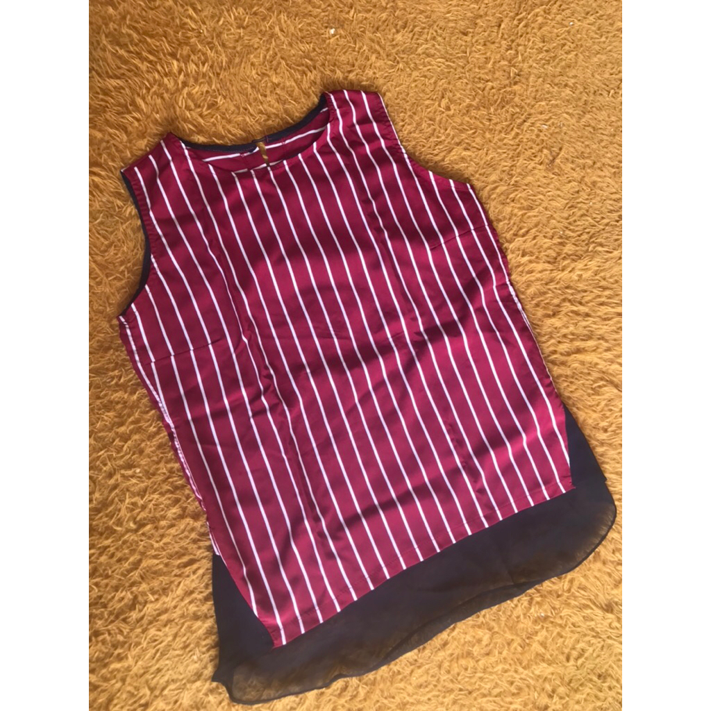 Baju atasan wanita tanpa lengan / atasan yukensi